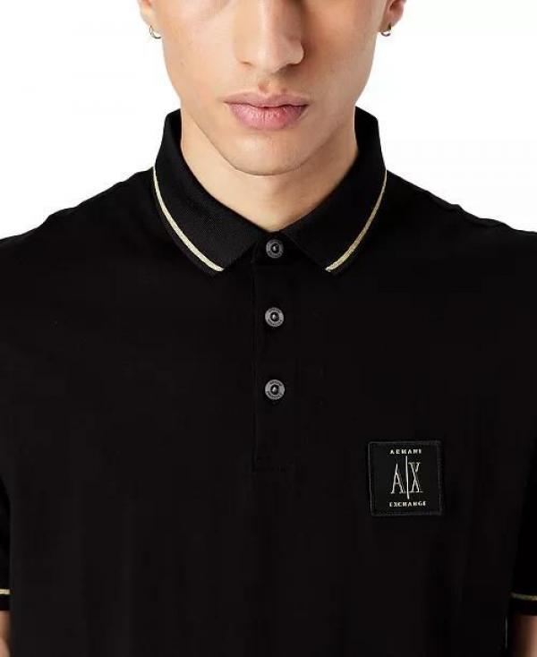 Arman_i Exchange Black Polo Neck Premium Collar T-shirt F1459-BL