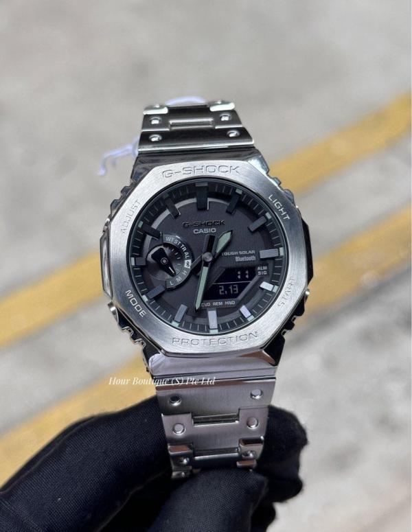 Gshock GM2100 Silver Black ChainBelt
