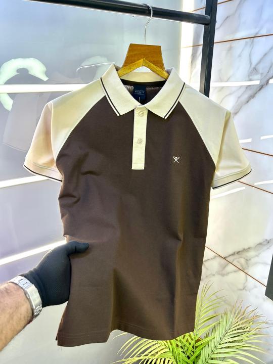 Hacket t Brown Polo Premium Collar Neck T-shirt F2758-BR