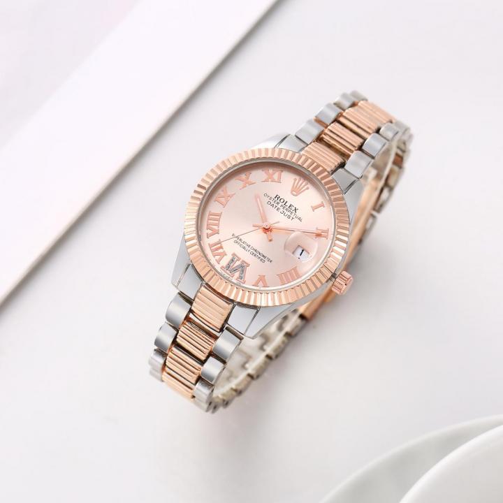 Rolex Two Tone Rosegold Watch For Her