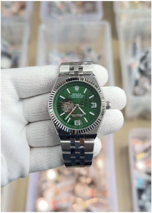 Rolex Land dweller silver with green dial Automatic