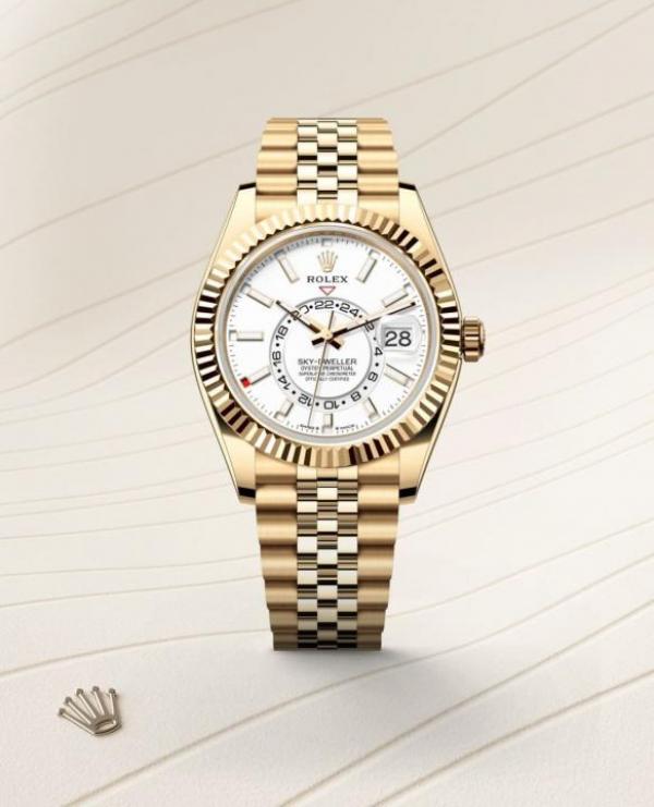 Rolex sky dweller gold silver