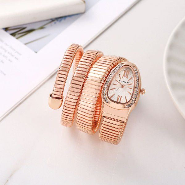 BVLGARI WATCH ROSE GOLD WHITE DIAL