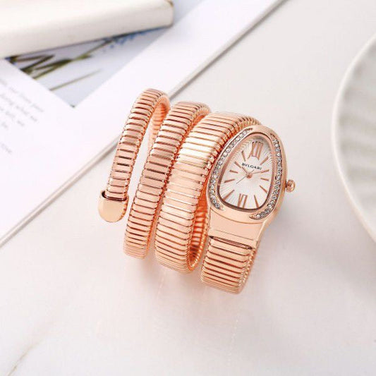 BVLGARI WATCH ROSE GOLD WHITE DIAL