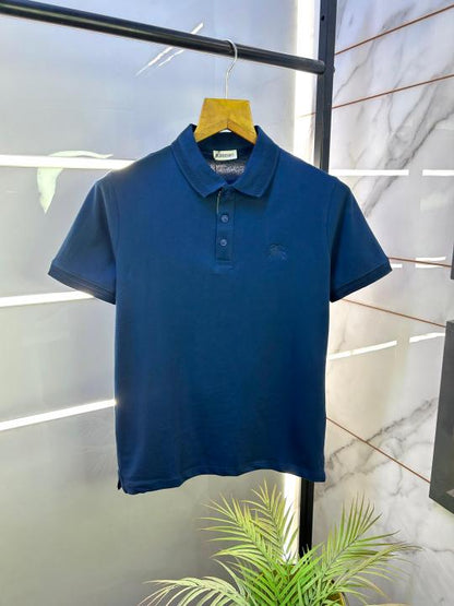 Burberr y Polo Blue Premium Collar Neck T-shirt F2649-BU