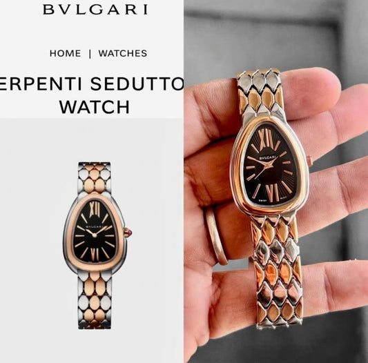 Bvlgari Serpenti Seduttori Two Tone Black Dial