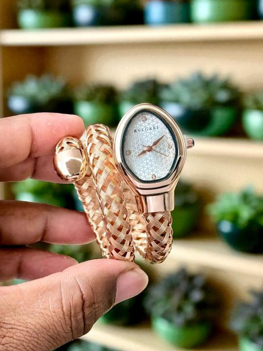 Bvlgari New Snake Edition Rose Gold White Dial