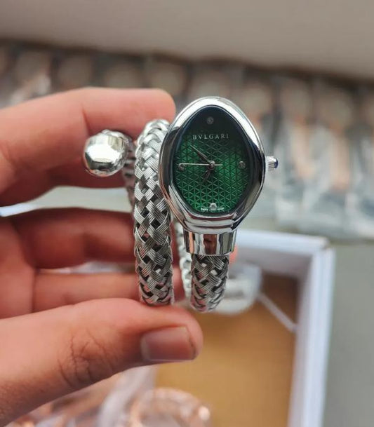 Bvlgari New Snake Edition Silver Green