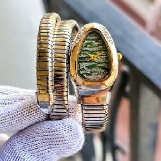 Bvlgari Snake Darcy Two Tune Diamond Green