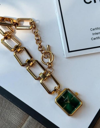 Chanel Square Dark Green