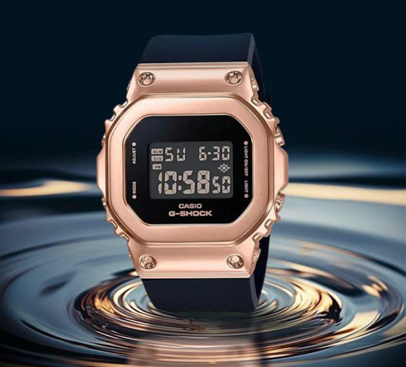 Gshock GMWB 5000 Rosegold LeatherBelt