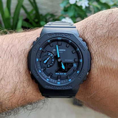 Gshock GM2100 Black Blue Leather