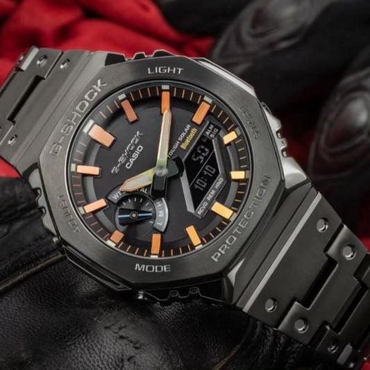 Gshock GM2100 Black Orange ChainBelt