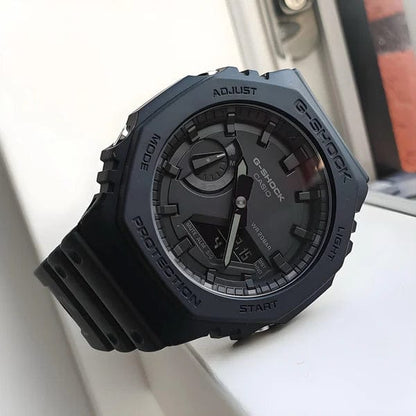 Best Selling Gshock GM2100 Black Leather (rubber)