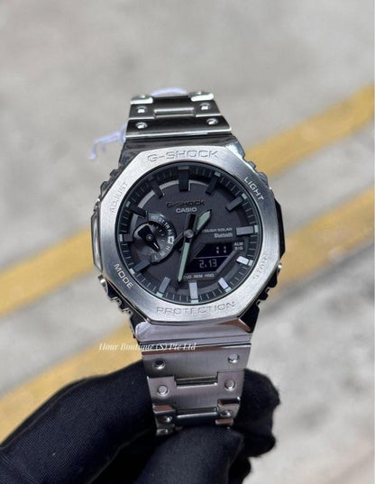 Gshock GM2100 Silver Black ChainBelt