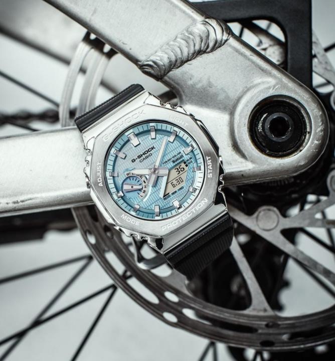 Gshock GM2100 Sky Blue Leather