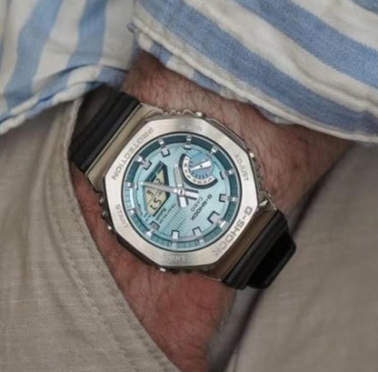 Gshock GM2100 Sky Blue Leather