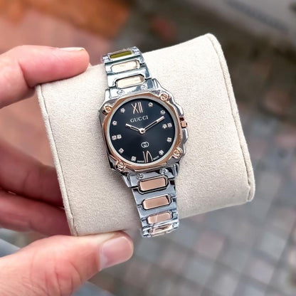 Gucci Limited Edition Silver Copper Black Dial