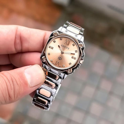 Gucci Limited Edition Silver TwoTone Rosegold