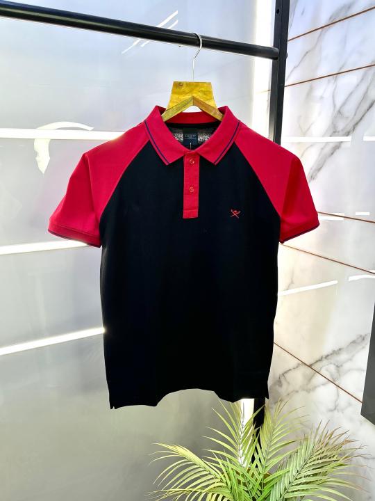Hacket t Black Polo Premium Collar Neck T-shirt F2758-BL