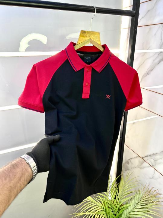 Hacket t Black Polo Premium Collar Neck T-shirt F2758-BL
