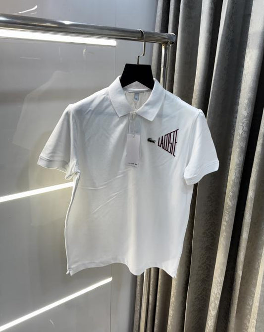 Lacost e White Logo Work Premium Polo T-Shirt