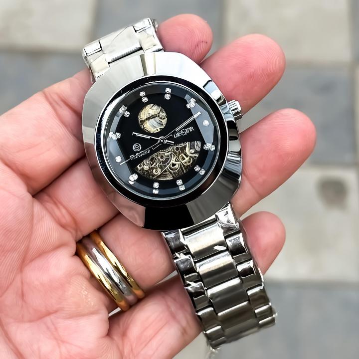 Rado Diaster Silver Black Automatic