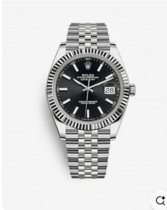 Rolex Date Just Silver Black