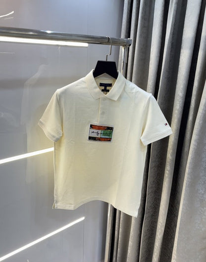 Tommy Hilfiger Cream Premium Polo T-Shirt