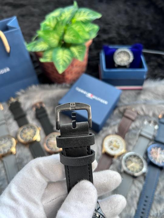 Tommy Hilfiger black leather automatic