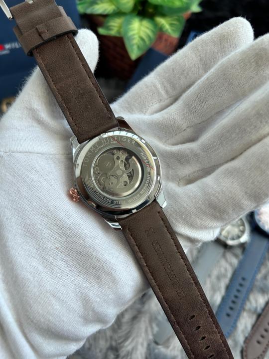 Tommy Hilfiger brown leather automatic