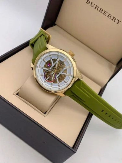 Tommy Hilfiger green rubber belt automatic