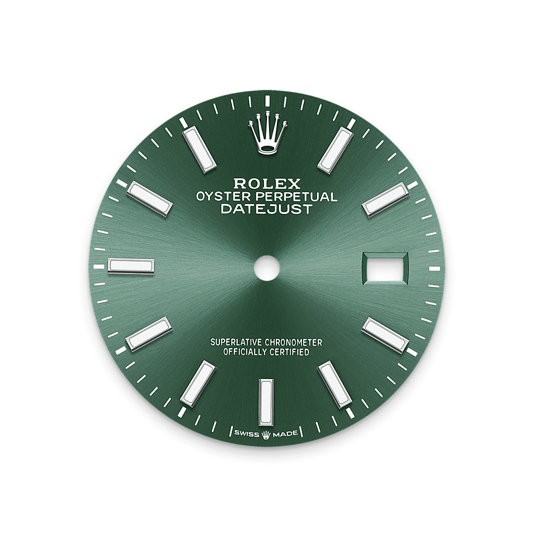 Rolex Date Just Silver Green