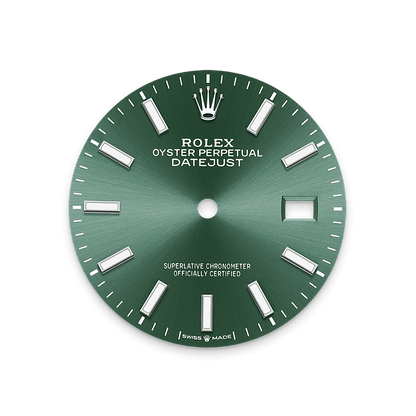 Rolex Date Just Silver Green