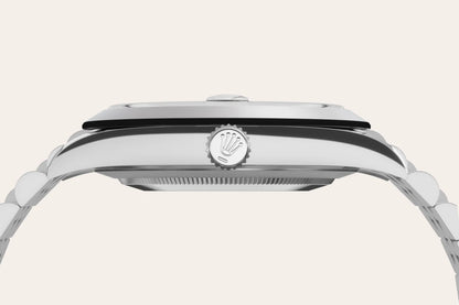 Rolex Date Just Silver with Black Dial