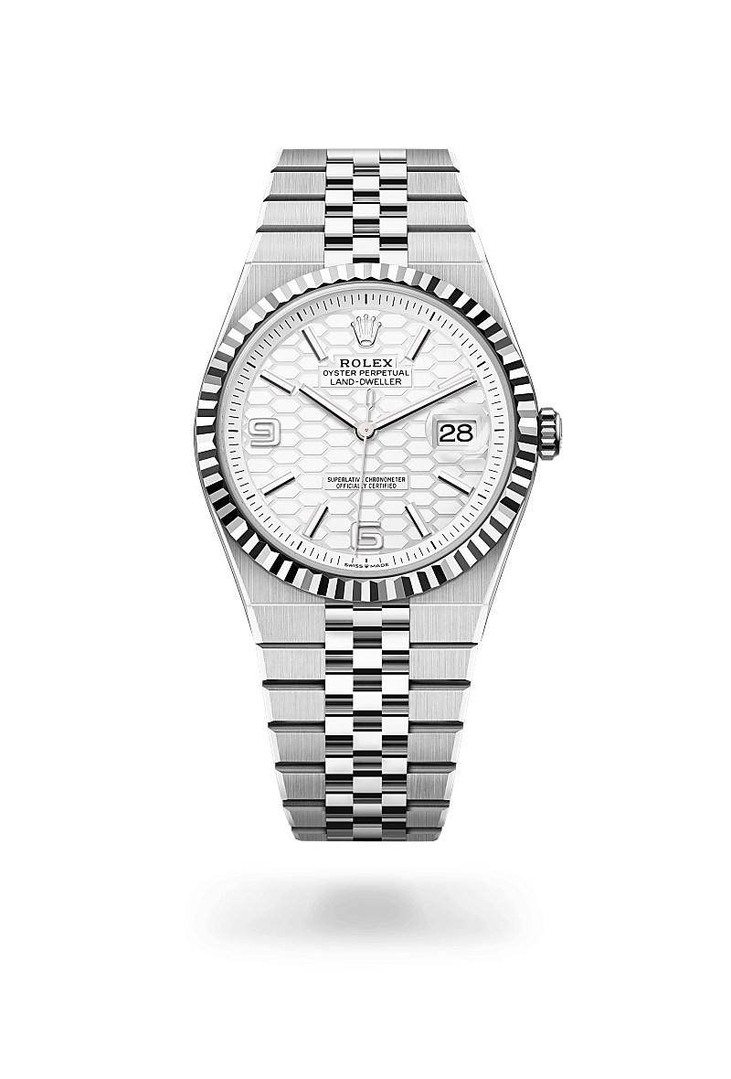 Rolex Land dweller silver with white dial (Quartz)