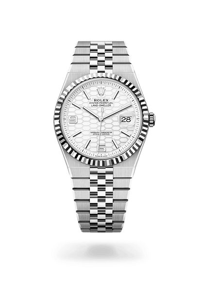 Rolex Land dweller silver with white dial (Quartz)