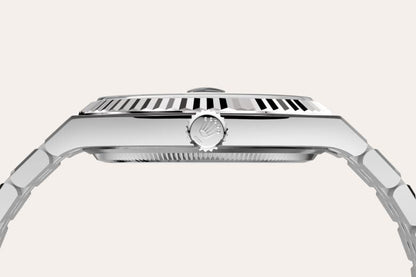 Rolex Land dweller silver with white dial (Quartz)