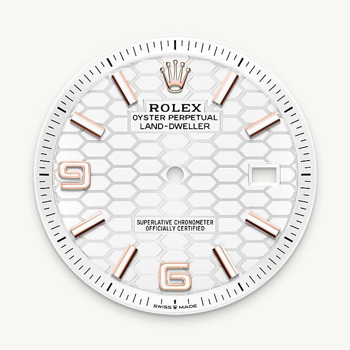 Rolex Land Dweller Rose Gold with White Dial