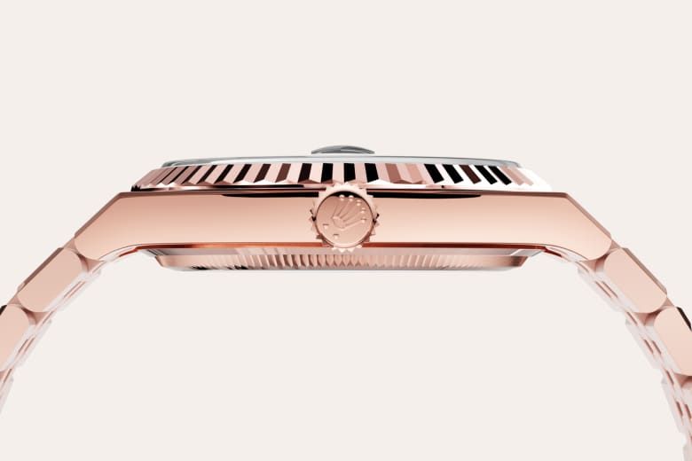 Rolex Land Dweller Rose Gold with White Dial