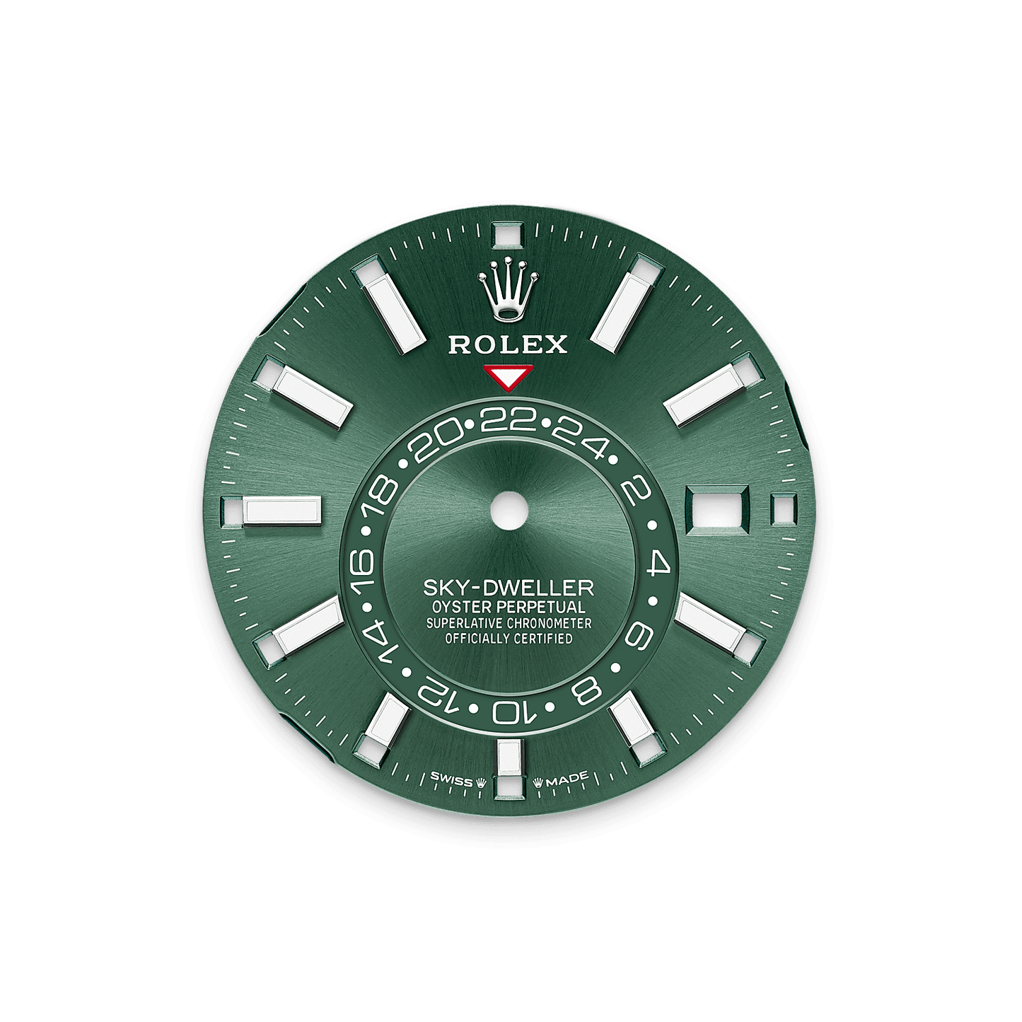 Rolex sky dweller silver with green dial