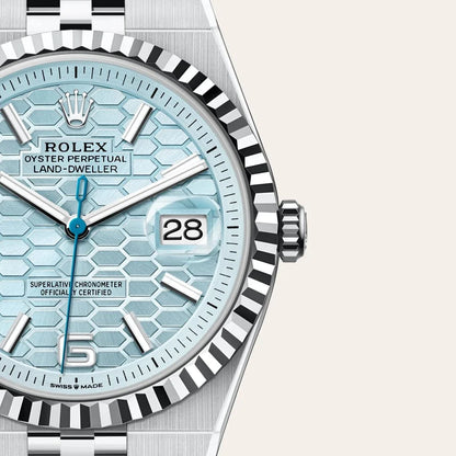 Rolex Land dweller silver blue