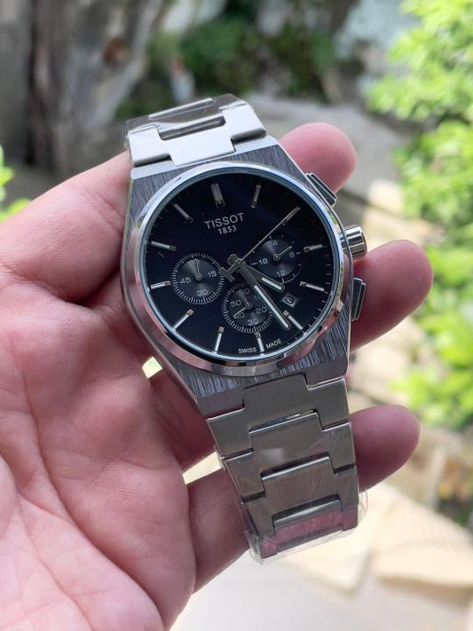 Tissot Prx Chronograph silve black