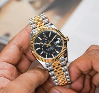 Rolex sky dweller Two tone black gold