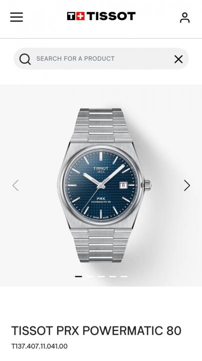 Tissot Prx premium quality automatic silver blue