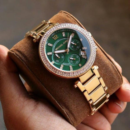 Michael Kors Parker Gold Green